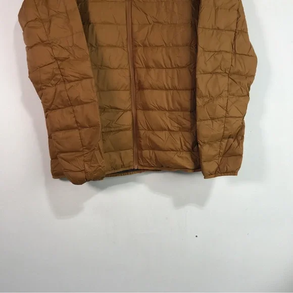 Eddie Bauer Down Packable Zip Down Jacket, Men's Size S - Golden Brown